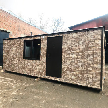 Проект Металлическая садовая бытовка - фото